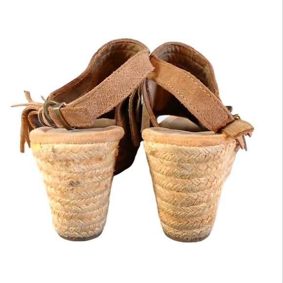 Minnetonka Suede Fringe Wedge Sandal size 8 - Picture 5 of 8